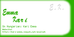 emma kari business card